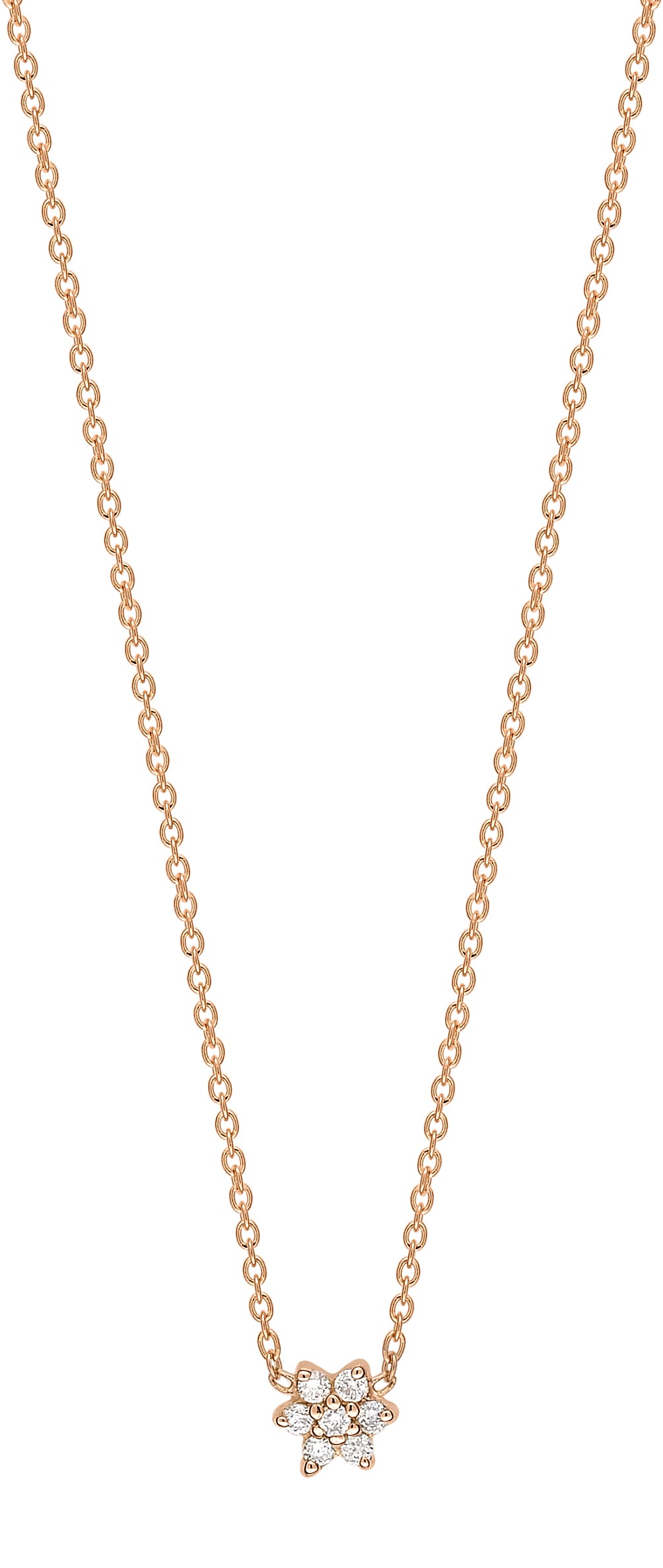 GINETTE NY white diamond flower necklace