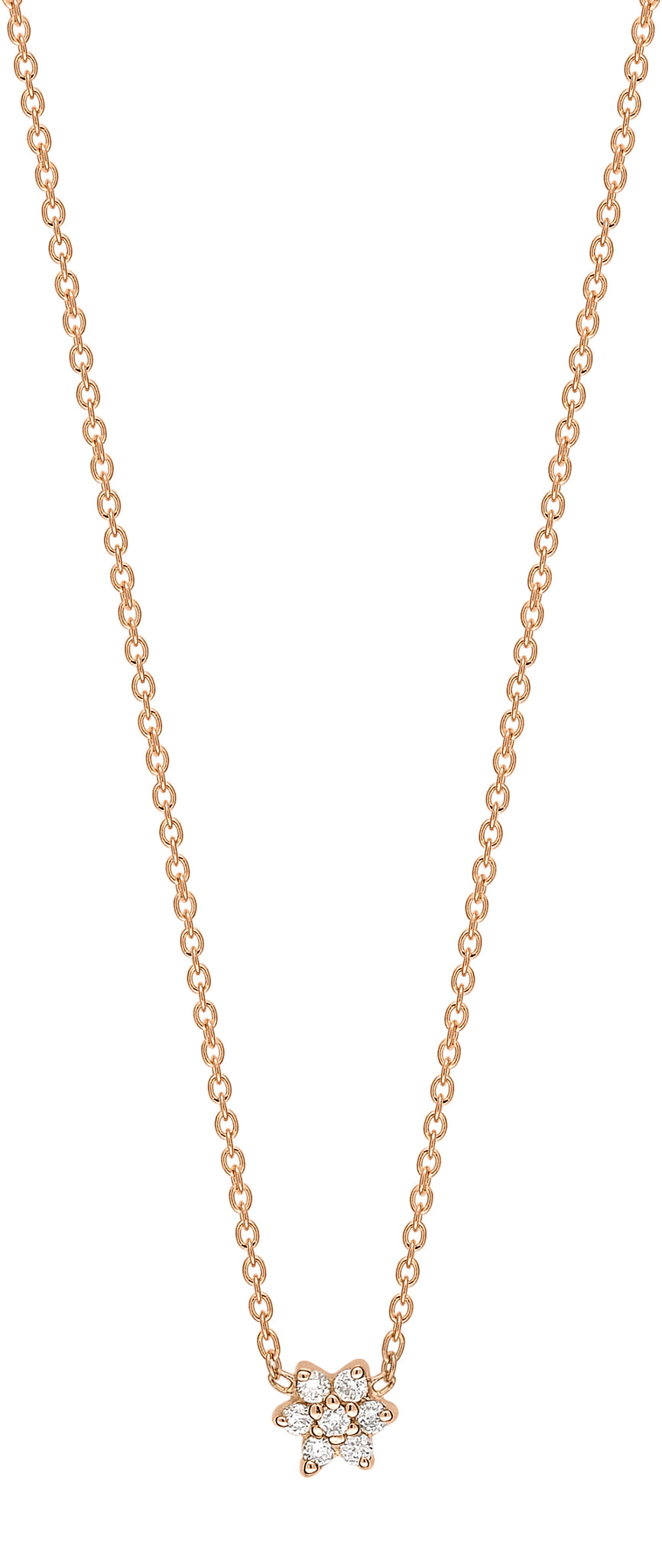 GINETTE NY white diamond flower necklace