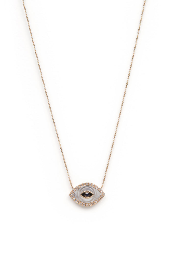 NAYLA ARIDA mother of pearl eye necklace