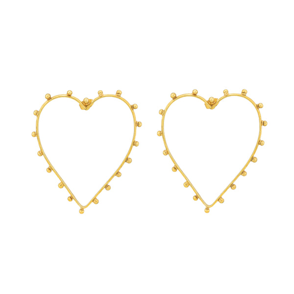 Heart dots earrings