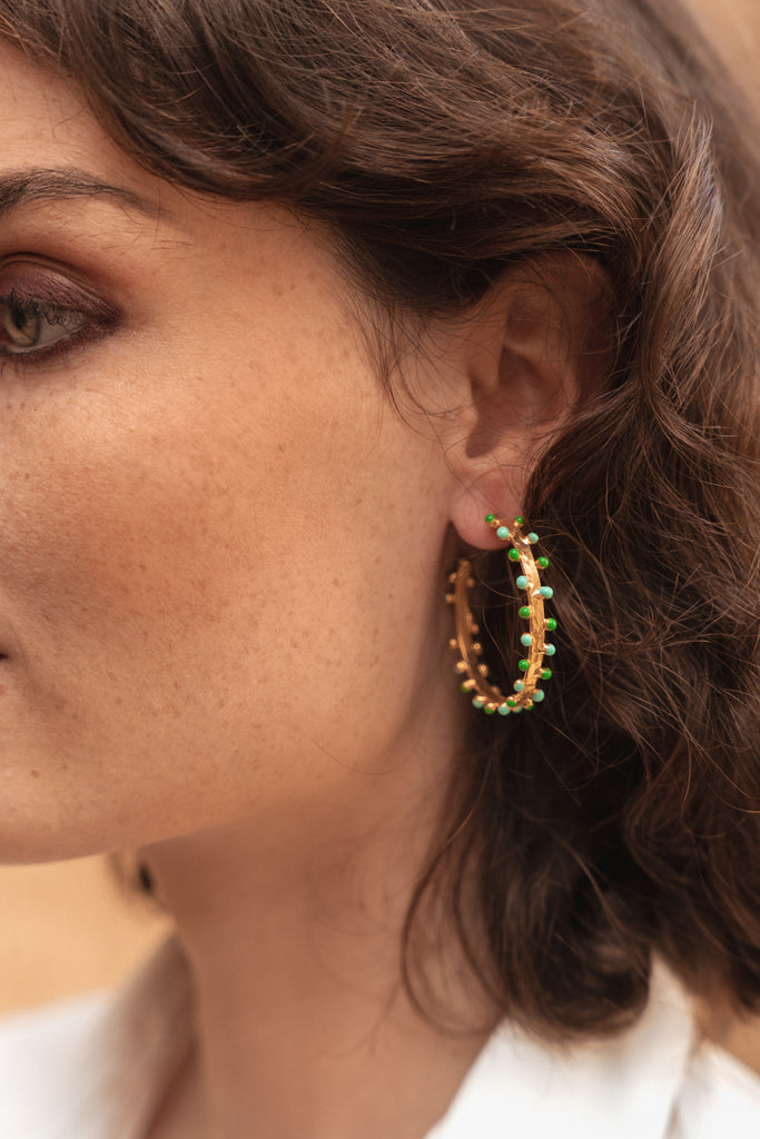SYLVIA TOLEDANO multi enamel Gipsy earrings