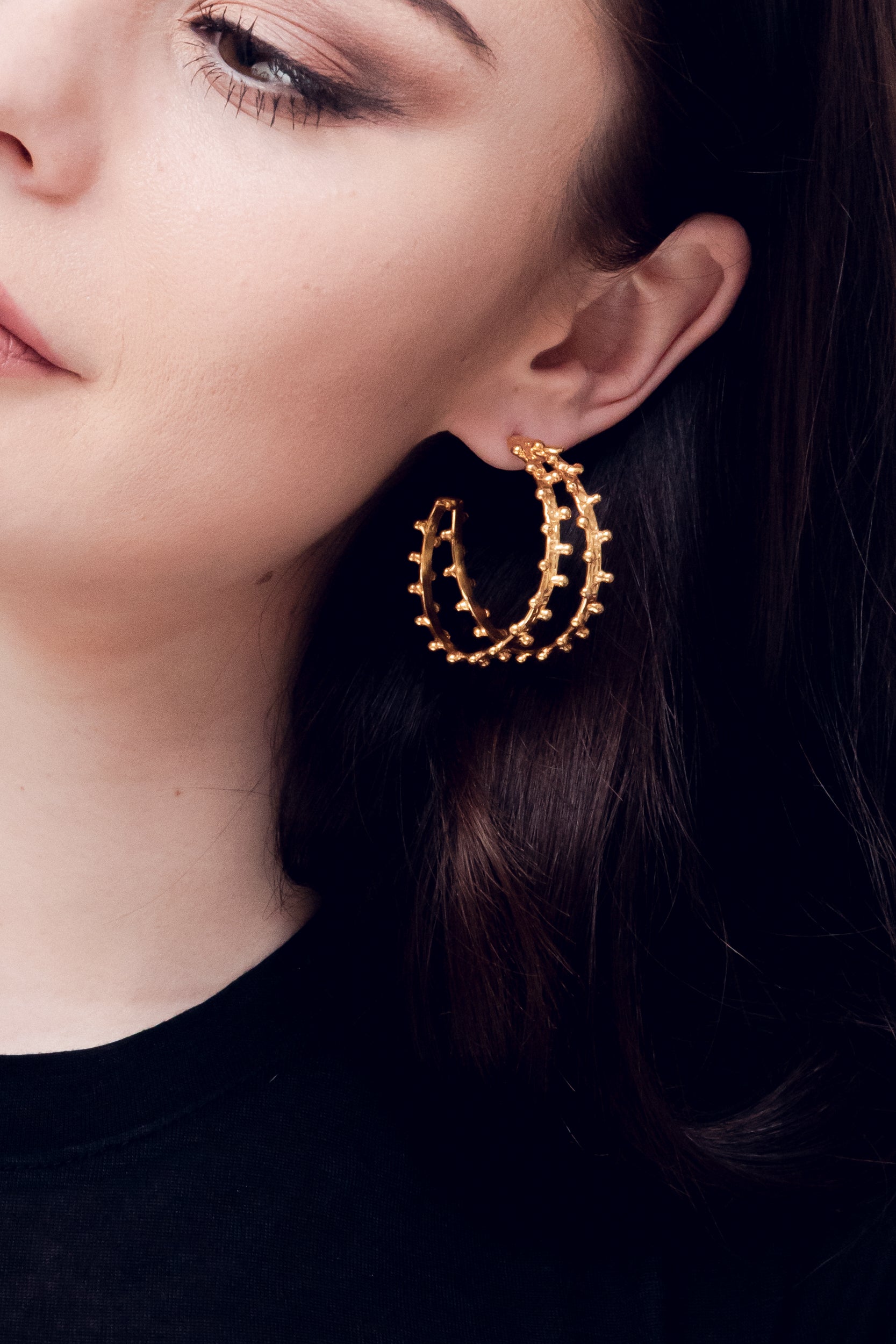 SYLVIA TOLEDANO gold gipsy hoop earrings