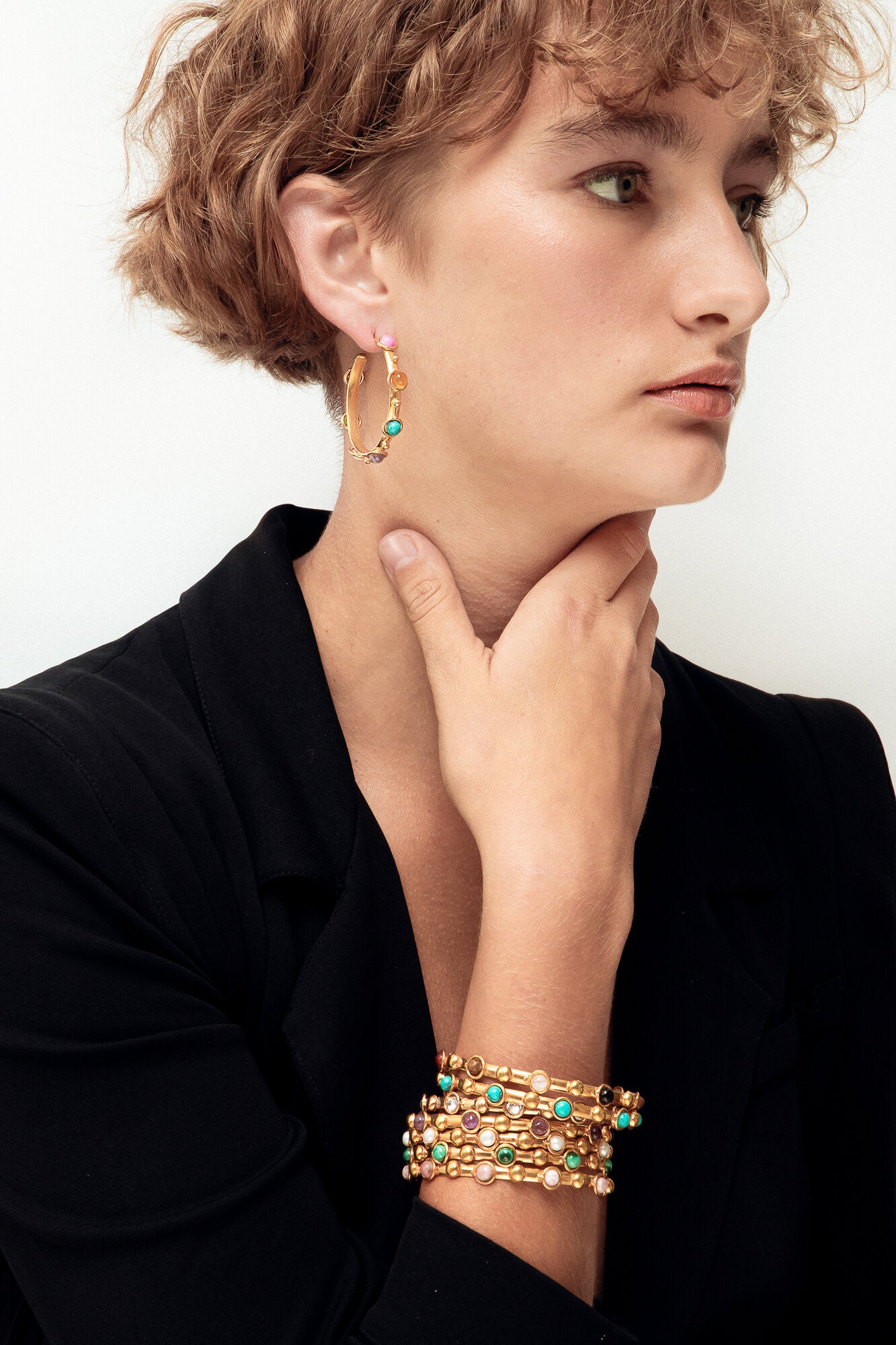 Petite candies hoop earrings