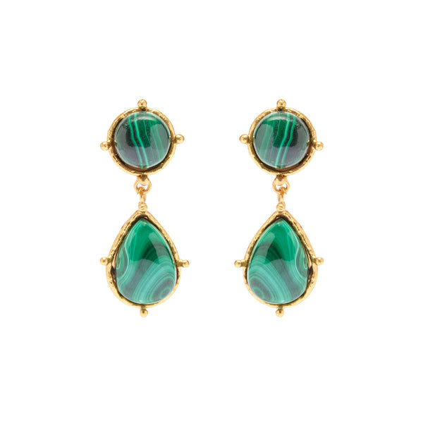 SYLVIA TOLEDANO malachite dots earrings