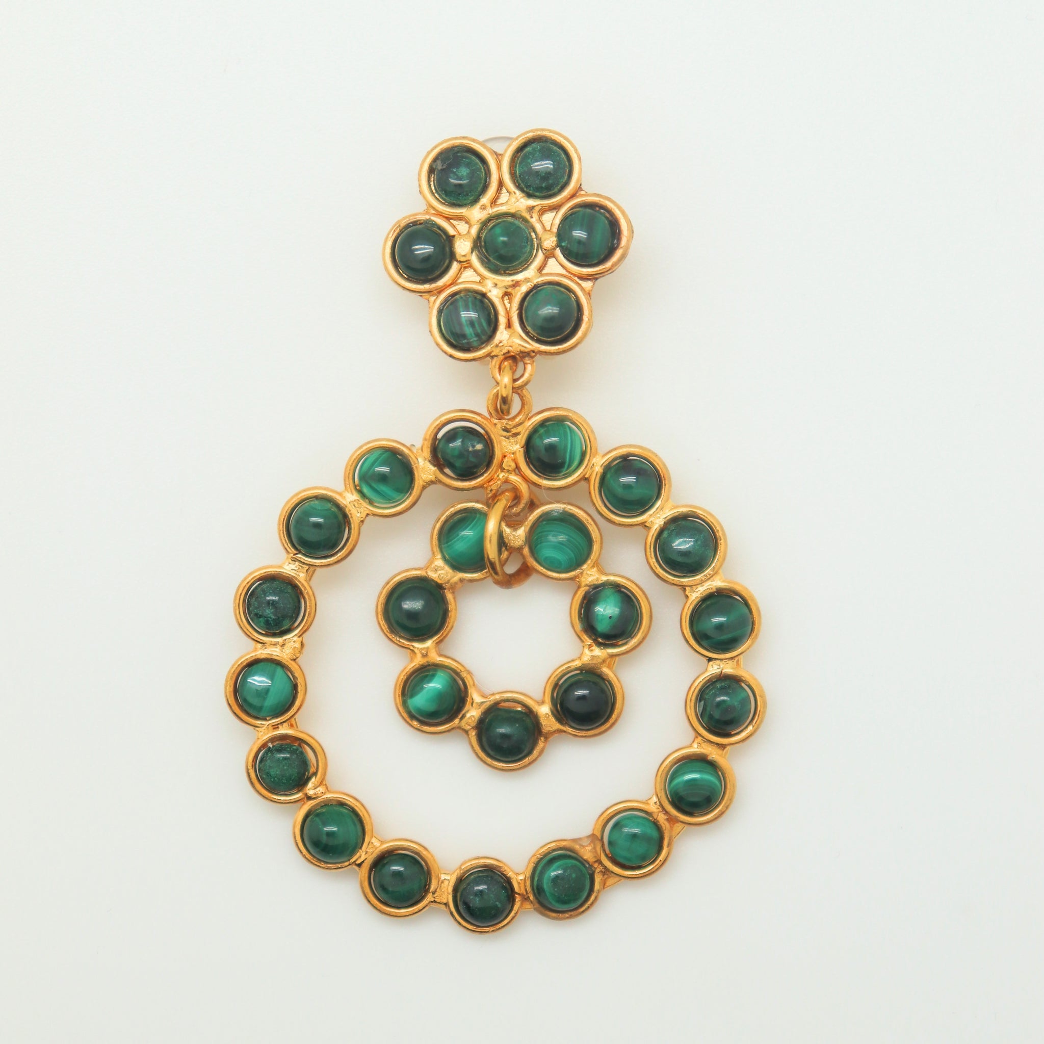 SYLVIA TOLEDANO MALACHITE FLOWER CANDIES EARRING