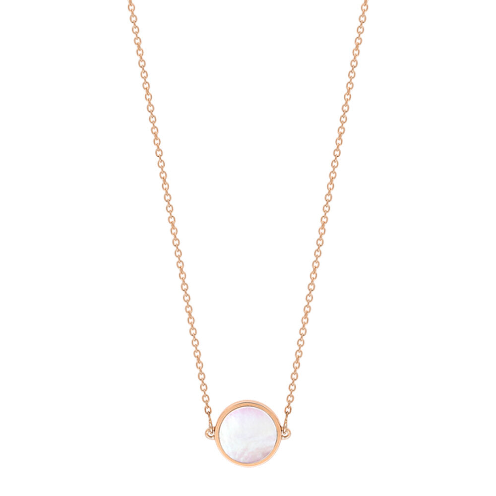 GINETTE NY Mini Ever Pink MOP Disc Necklace