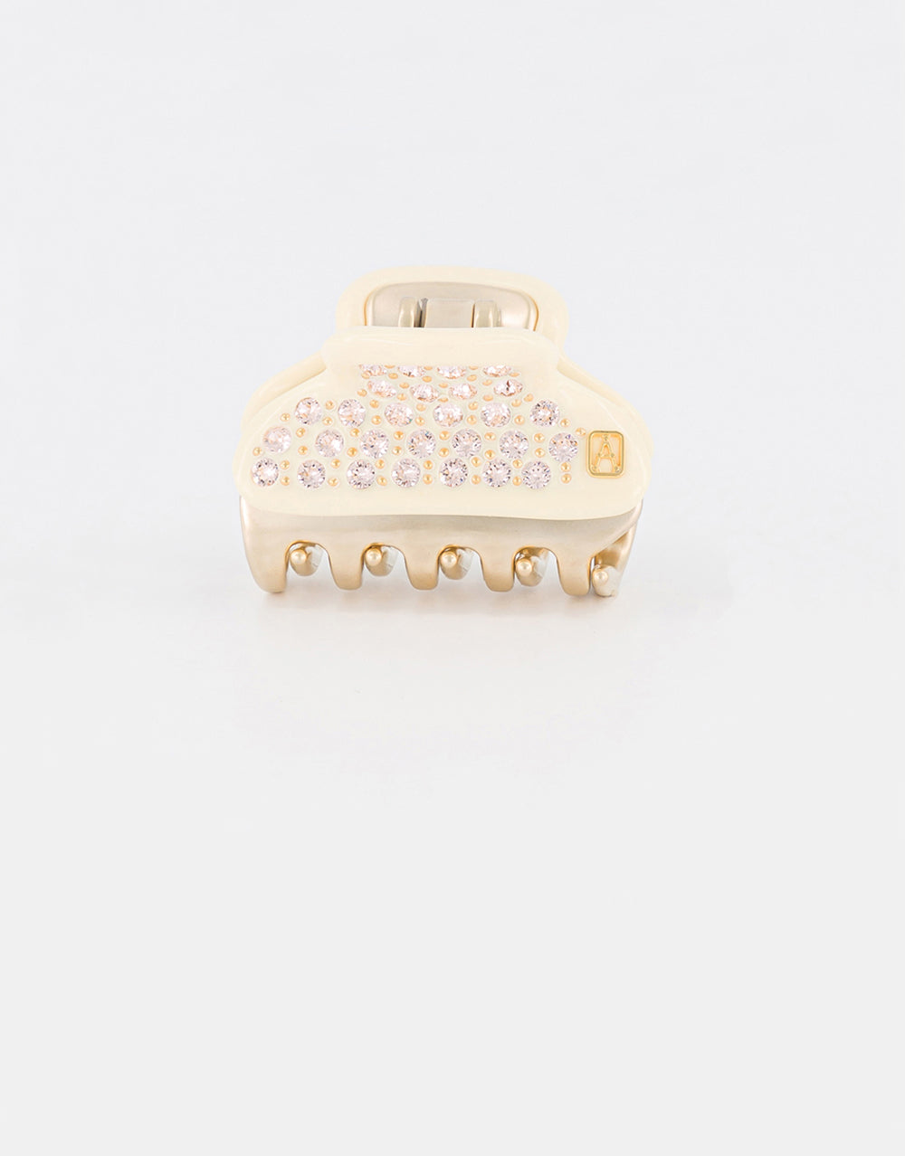 ALEXANDRE DE PARIS Vendome Gold Platted and Crystal Ivory Hair Clip