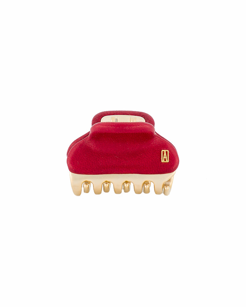 ALEXANDRE DE PARIS leather small Jaw Hair Clip