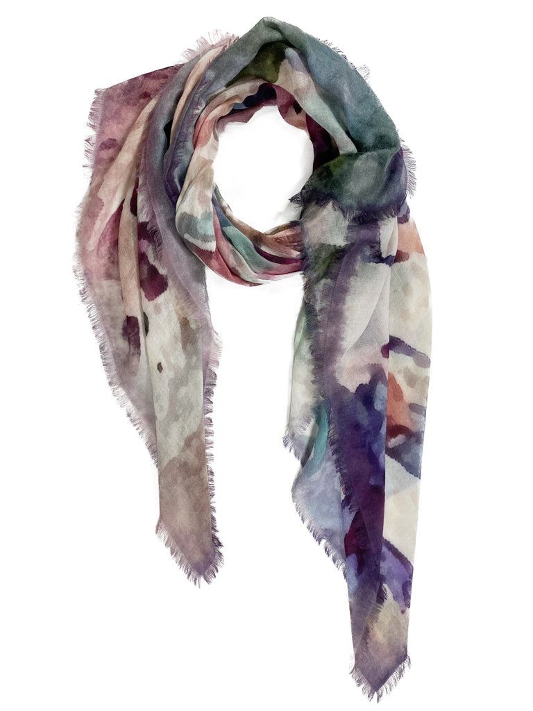 AMA PURE Leone Porpora cashmere Scarf