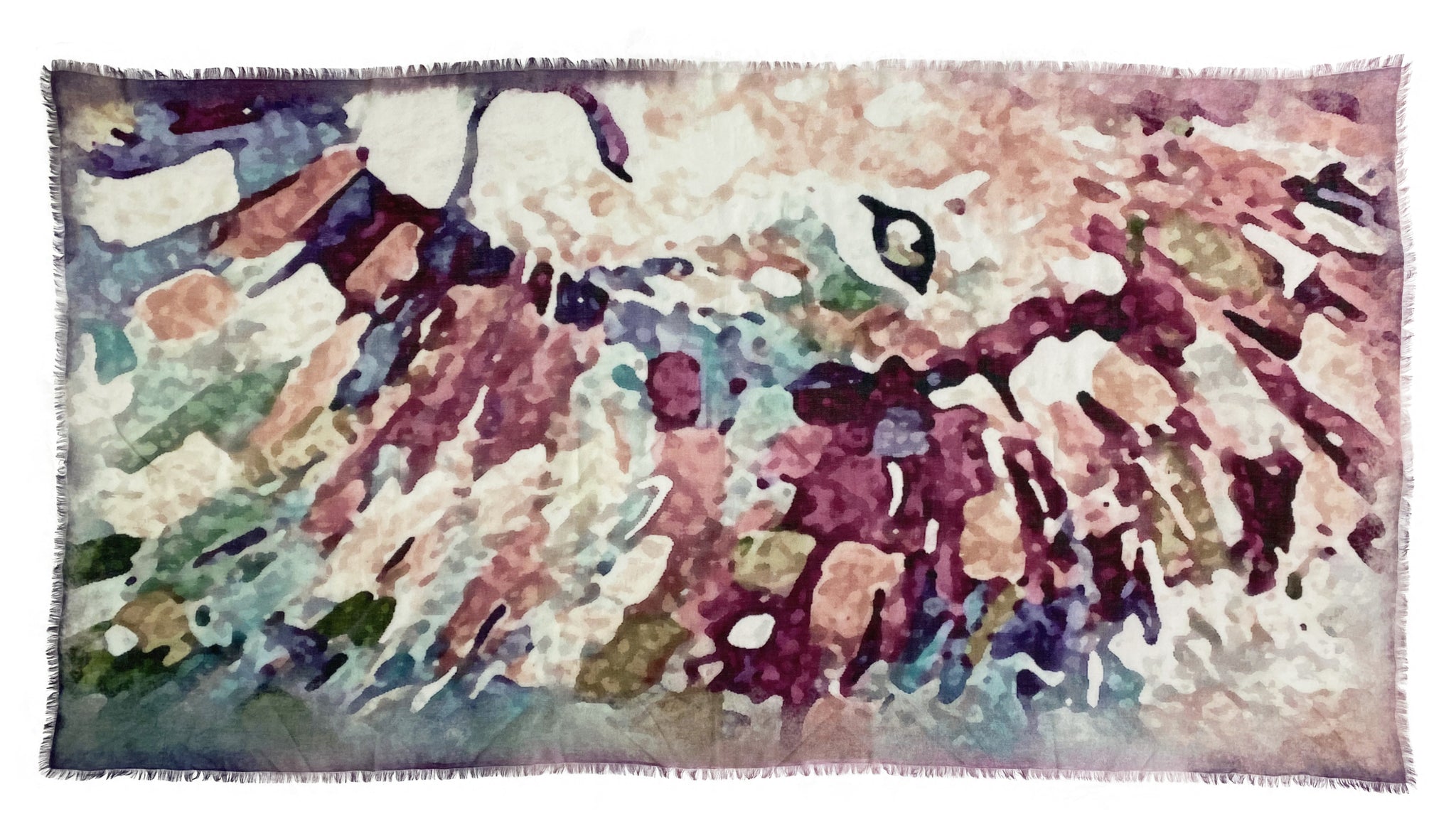 AMA PURE Leone Porpora cashmere Scarf