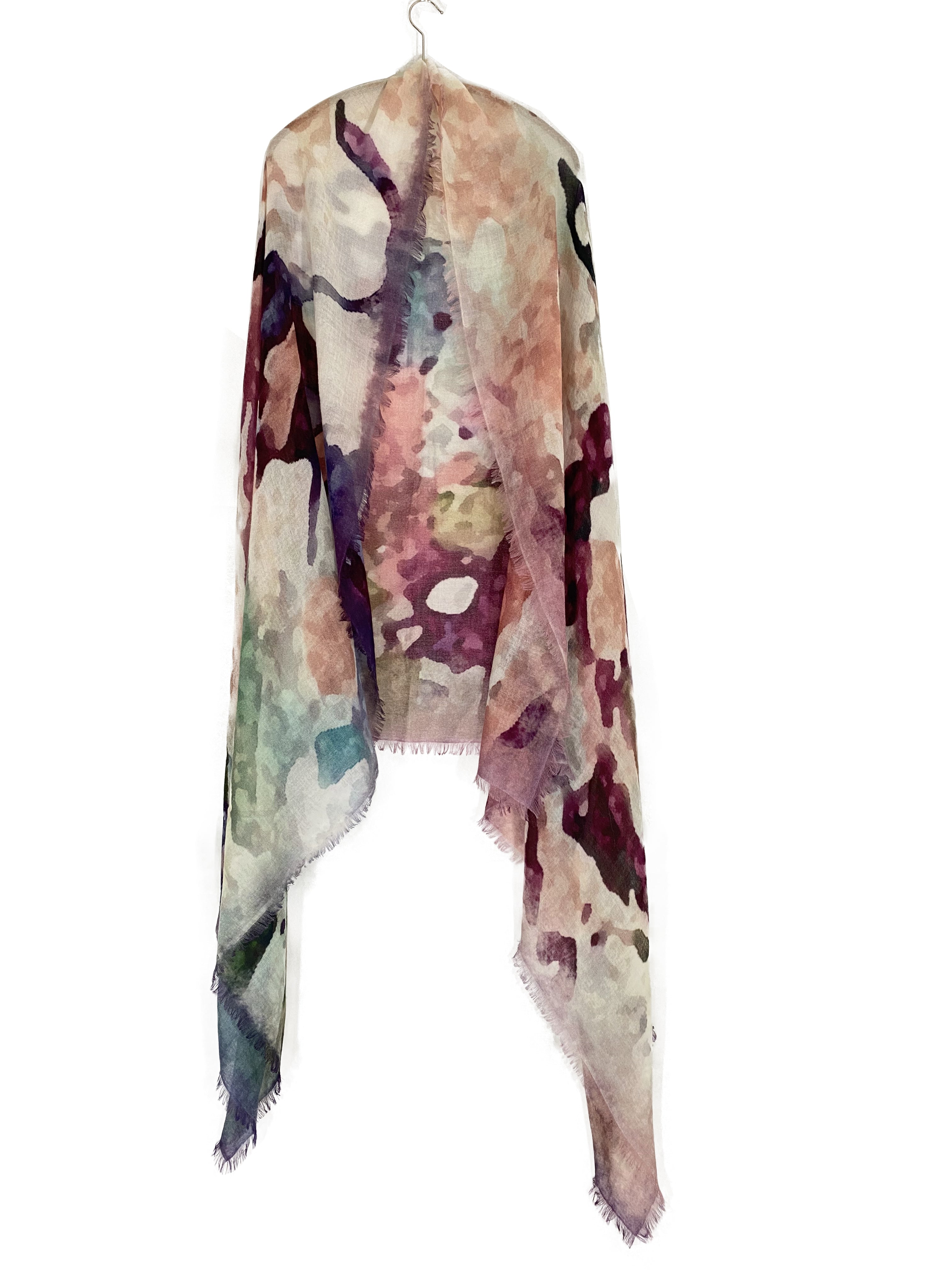 AMA PURE Leone Porpora cashmere Scarf