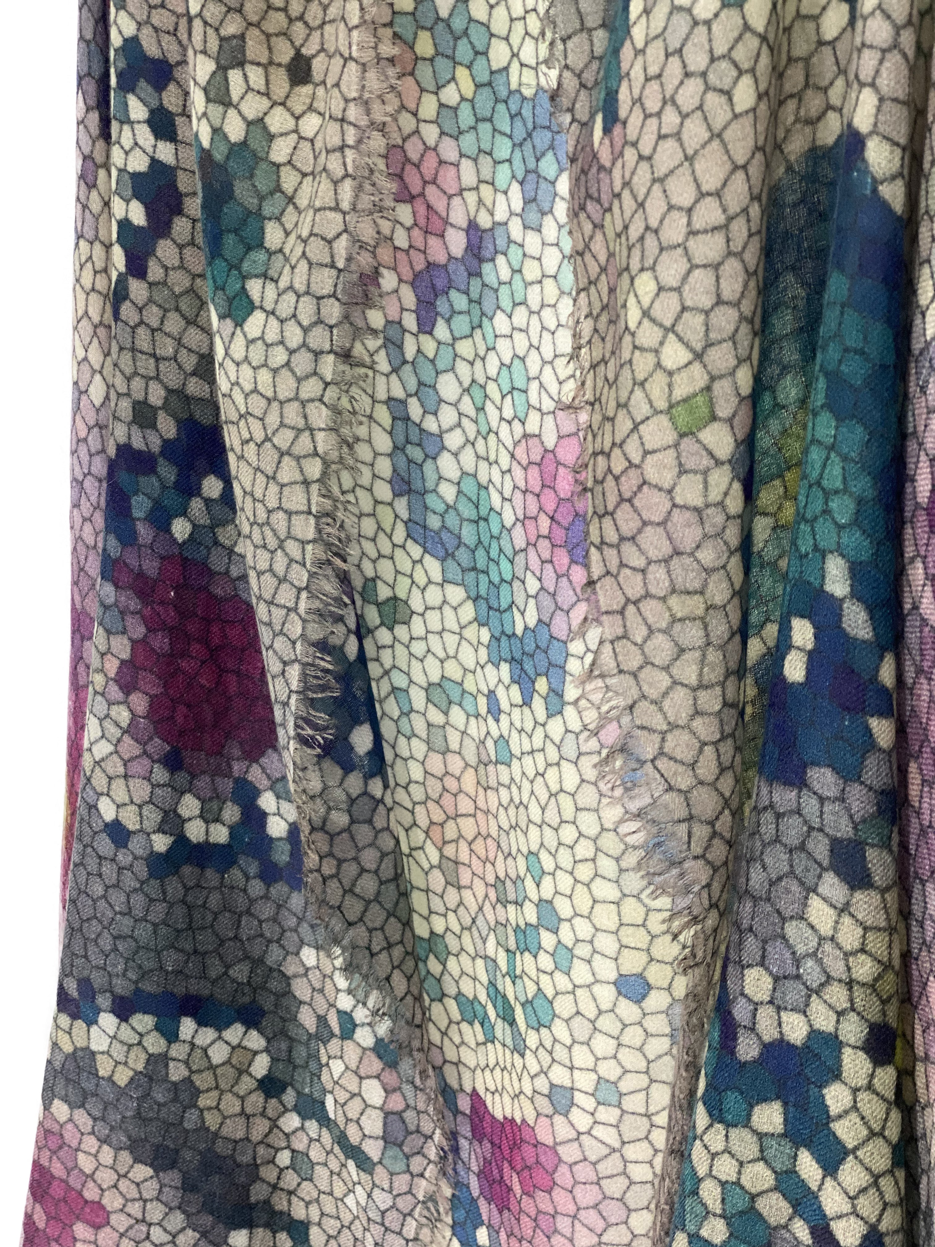 AMA PURE Mosaico multi cashmere scarf