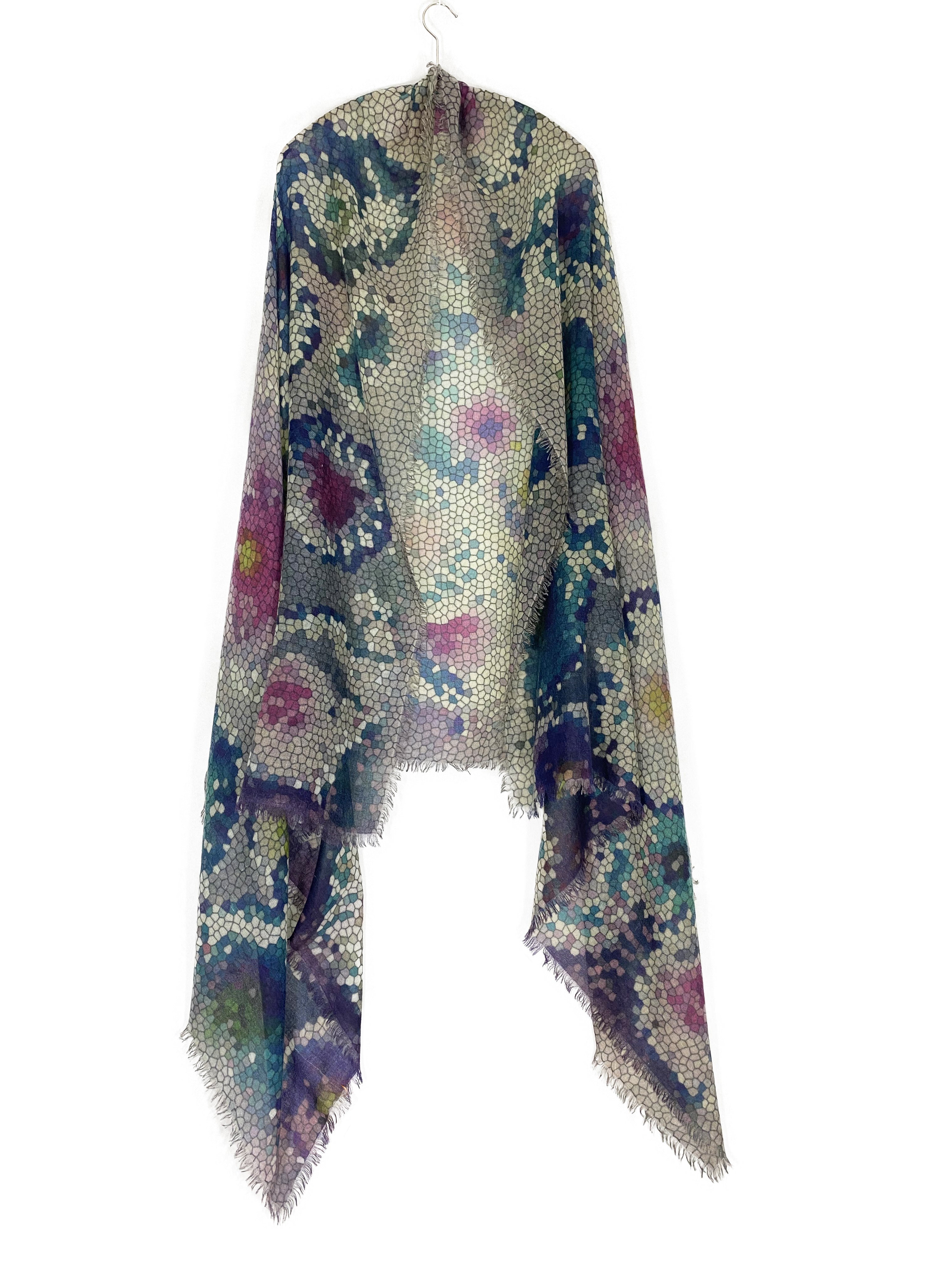 AMA PURE Mosaico multi cashmere scarf