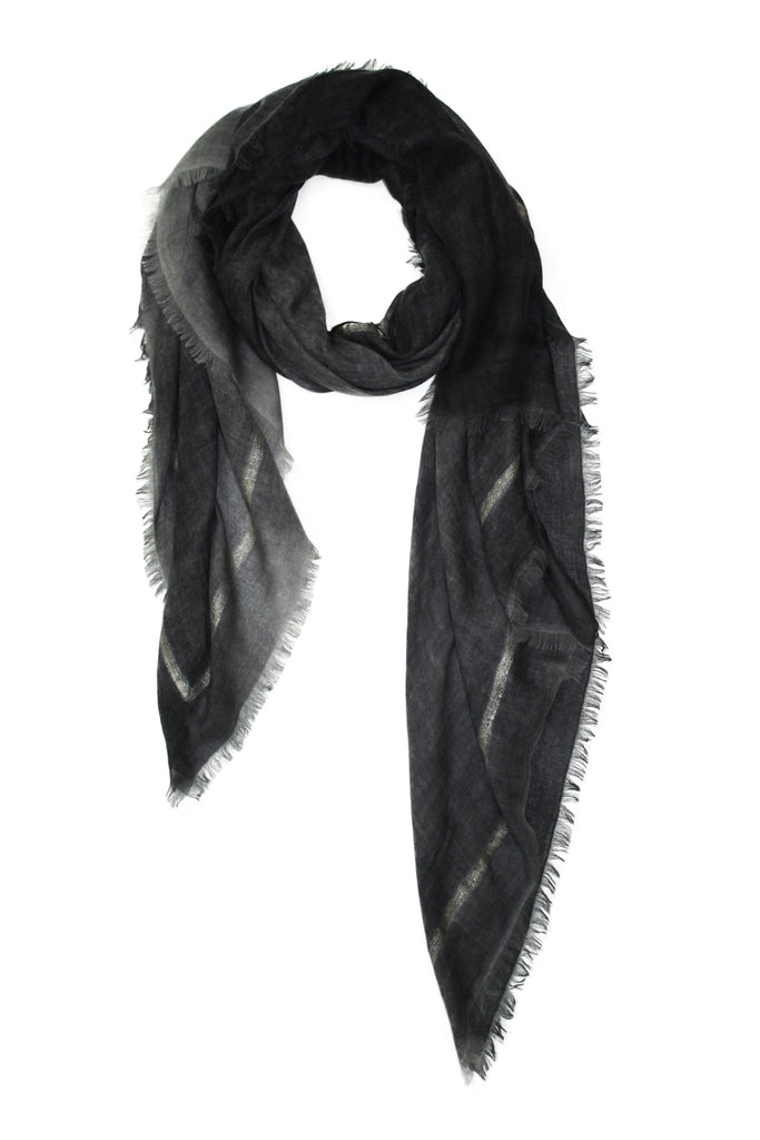 Ama Pure cashmere oro nero silver scarf