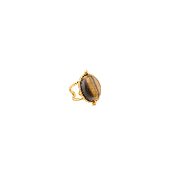 SYLVIA TOLEDANO Grande Ovale ring with Tiger Eye