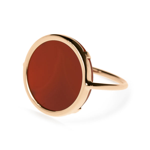 GINETTE NY cornelian Disc ring