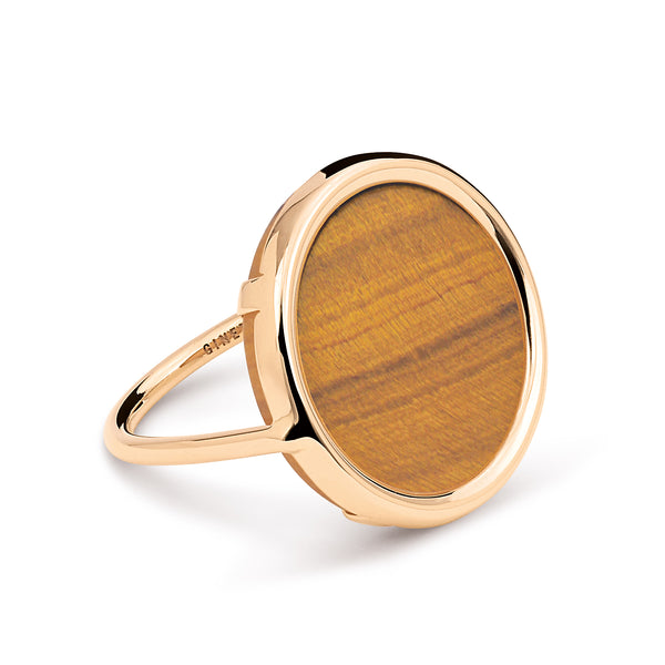 GINETTE NY tiger eye Disc ring