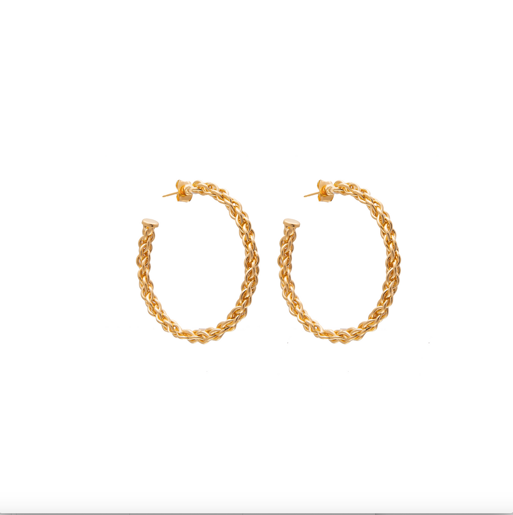 SYLVIA TOLEDANO chain hoop earrings