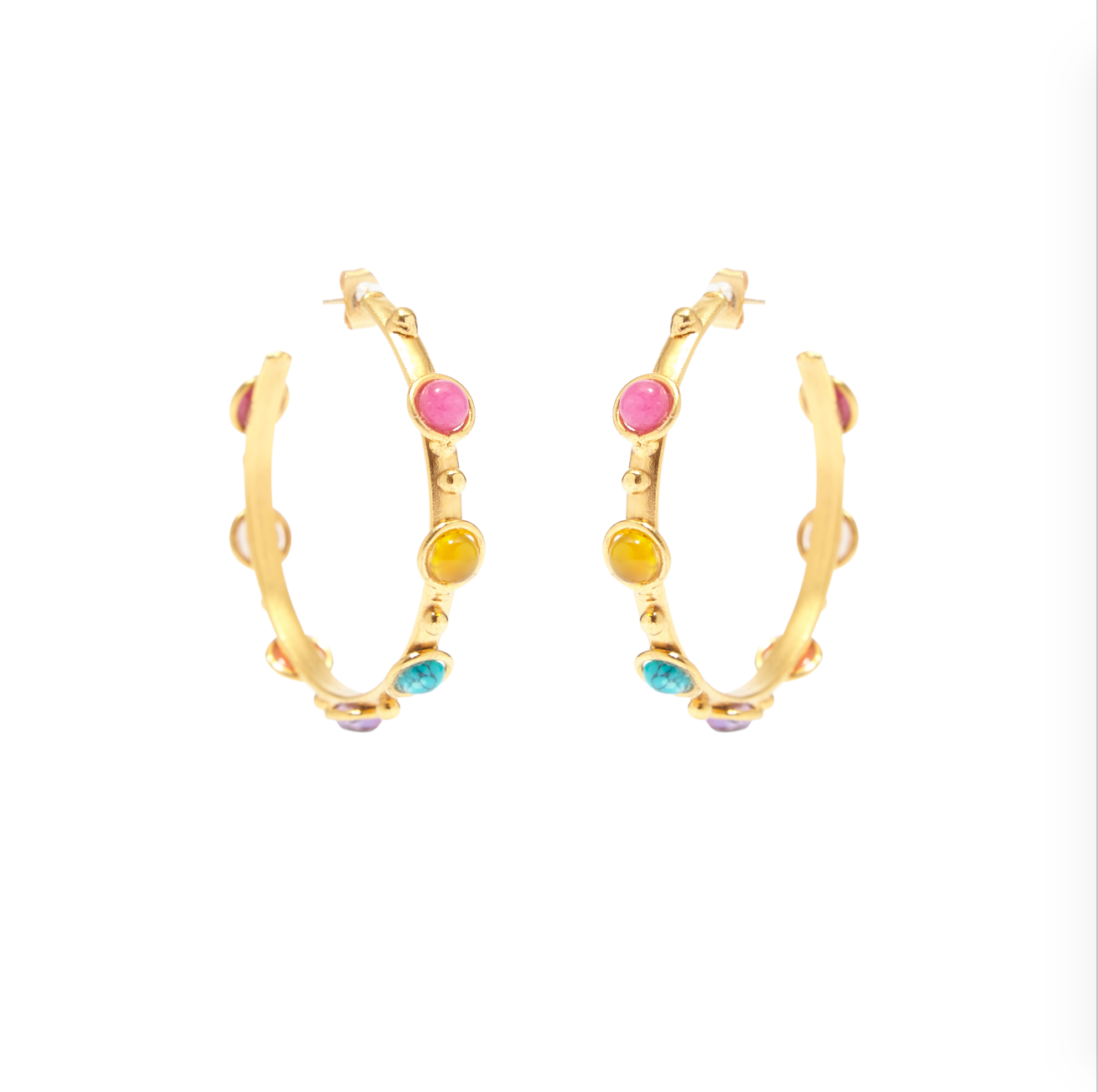 Petite candies hoop earrings