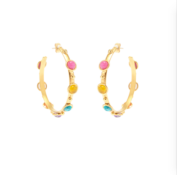 Petite candies hoop earrings