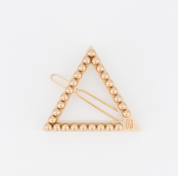 ALEXANDRE DE PARIS Pearl side barrette beige