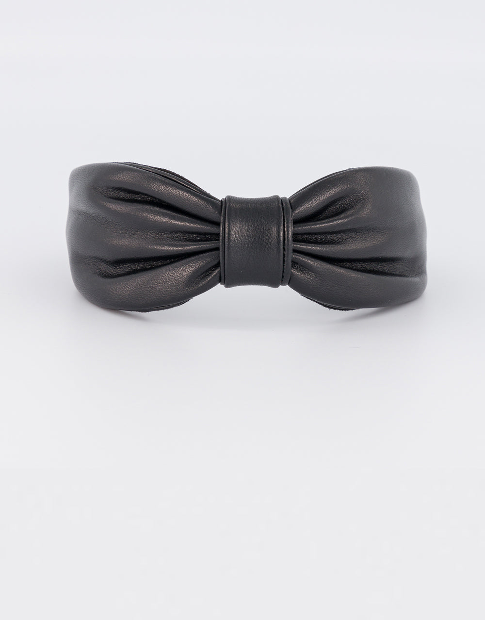 ALEXANDRE DE PARIS Bow Leather Headband